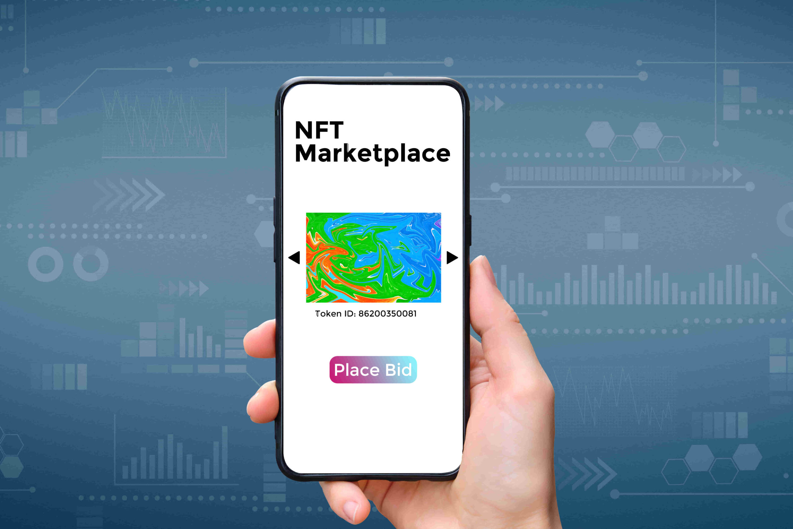 imagen de mercado del nft market para vender nft de marcas y empresas en sus estrategias de marketing digital